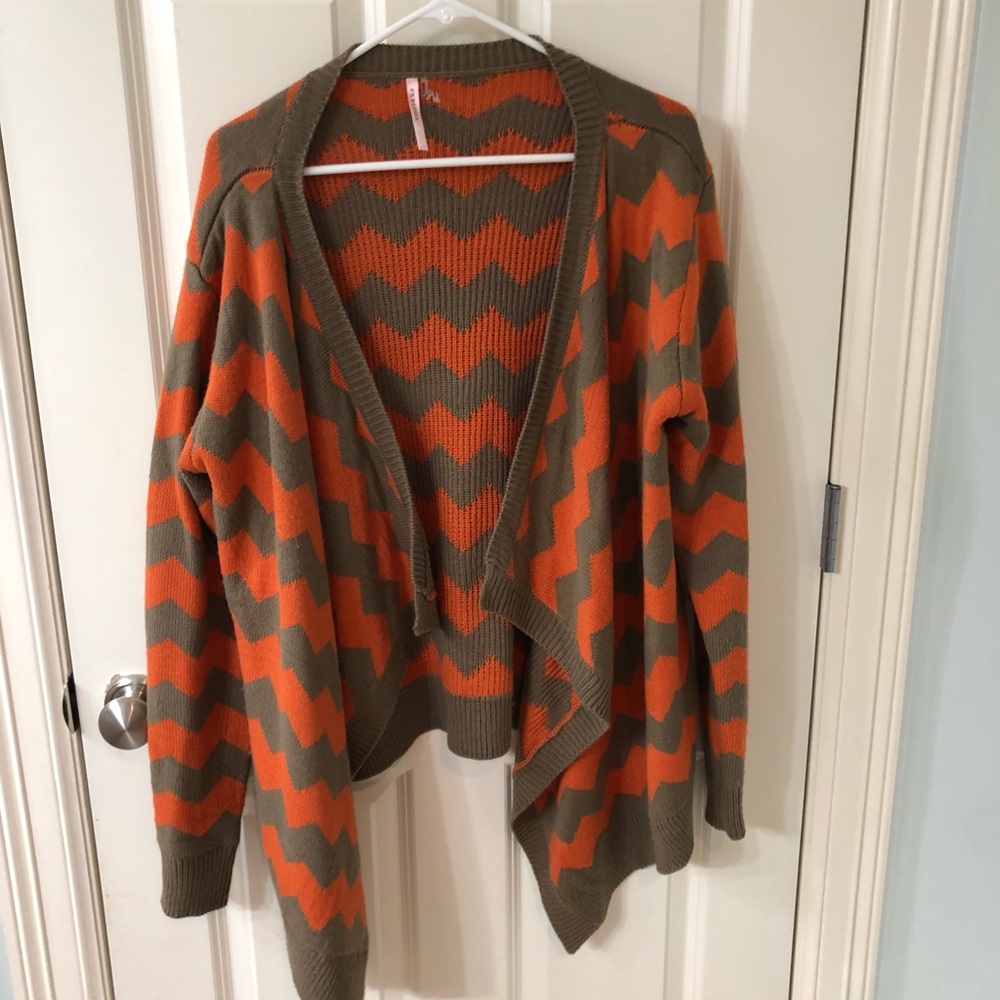 Open chevron cardigan